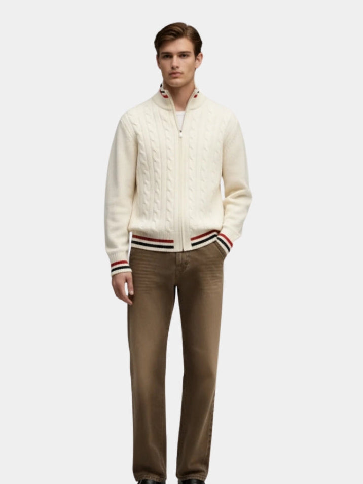 Men's Half-Zip Turtleneck Sweater – Casual Wear, Office Style