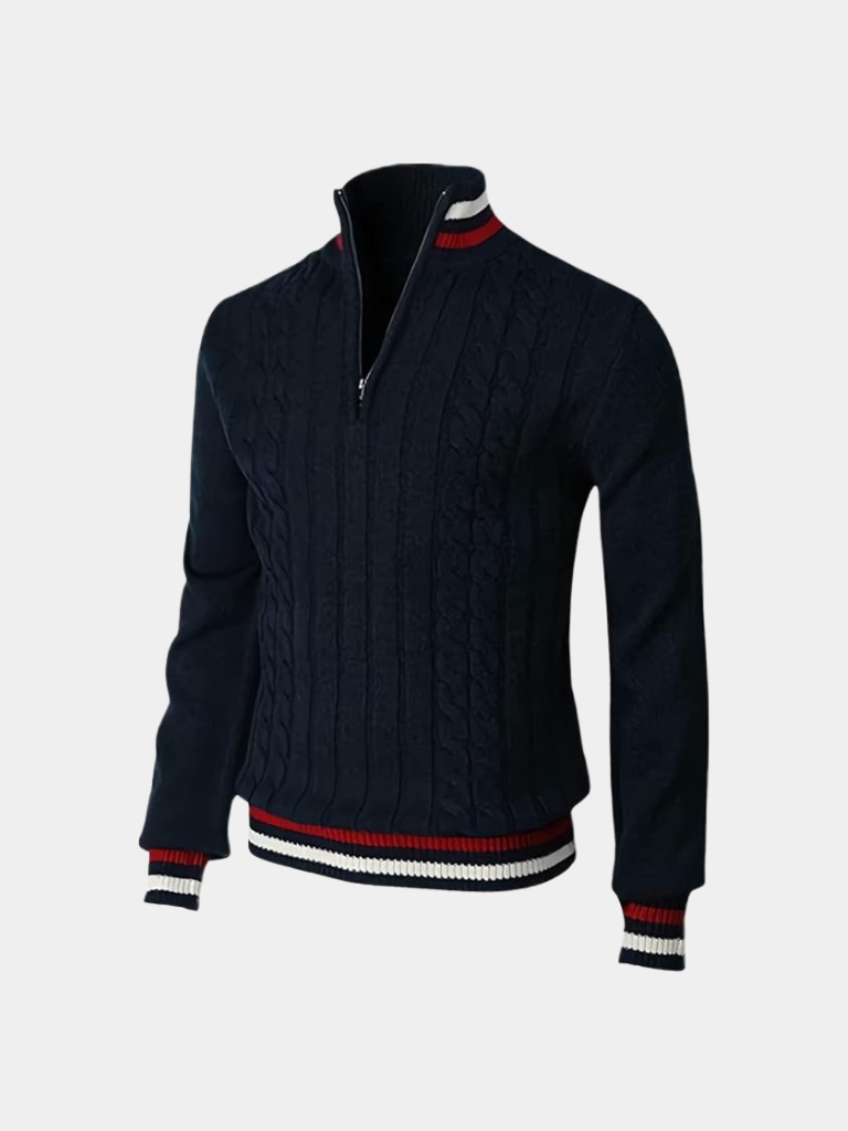 Men's Half-Zip Turtleneck Sweater – Casual Wear, Office Style
