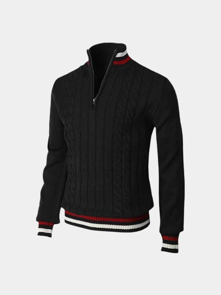 Men's Half-Zip Turtleneck Sweater – Casual Wear, Office Style