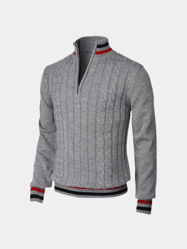 Men's Half-Zip Turtleneck Sweater – Casual Wear, Office Style