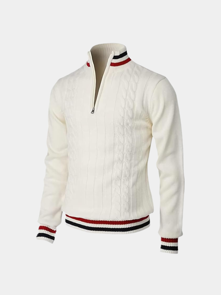 Men's Half-Zip Turtleneck Sweater – Casual Wear, Office Style
