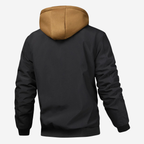 Men's Hooded Bomber Jacket - Quilted, Weather-Resistant – Everyday Wear, Travel