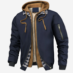 Men's Hooded Bomber Jacket - Quilted, Weather-Resistant – Everyday Wear, Travel