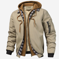 Men's Hooded Bomber Jacket - Quilted, Weather-Resistant – Everyday Wear, Travel