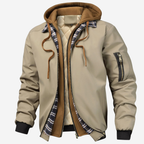 Men's Hooded Bomber Jacket - Quilted, Weather-Resistant – Everyday Wear, Travel