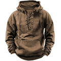 Men's Hoodie with Lace Up Front Design – Casual, Everyday Wear
