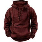 Men's Hoodie with Lace Up Front Design – Casual, Everyday Wear