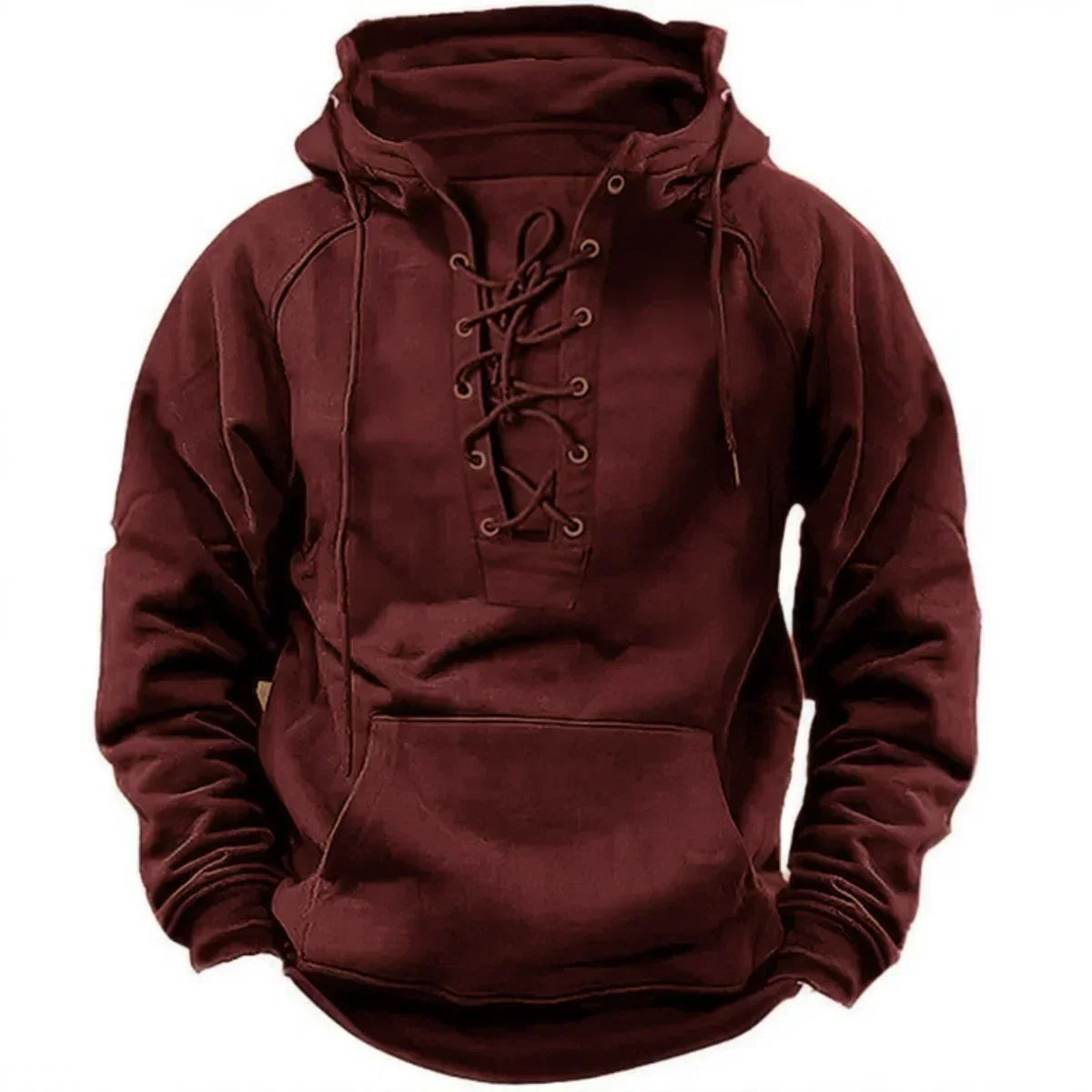 Men's Hoodie with Lace Up Front Design – Casual, Everyday Wear
