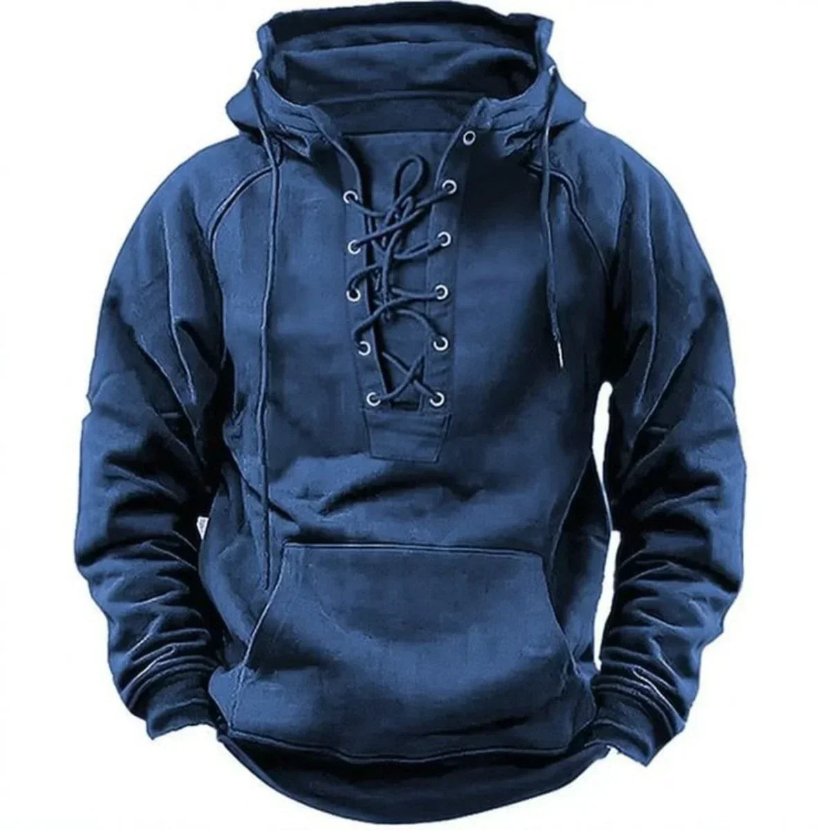 Men's Hoodie with Lace Up Front Design – Casual, Everyday Wear