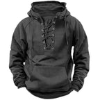 Men's Hoodie with Lace Up Front Design – Casual, Everyday Wear