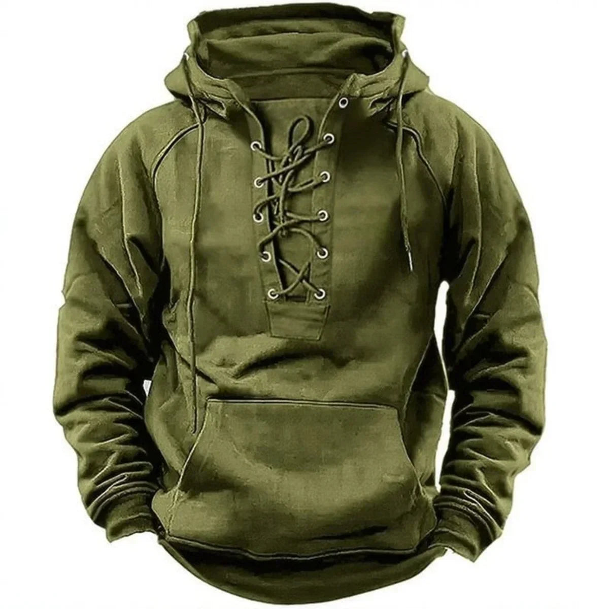 Men's Hoodie with Lace Up Front Design – Casual, Everyday Wear