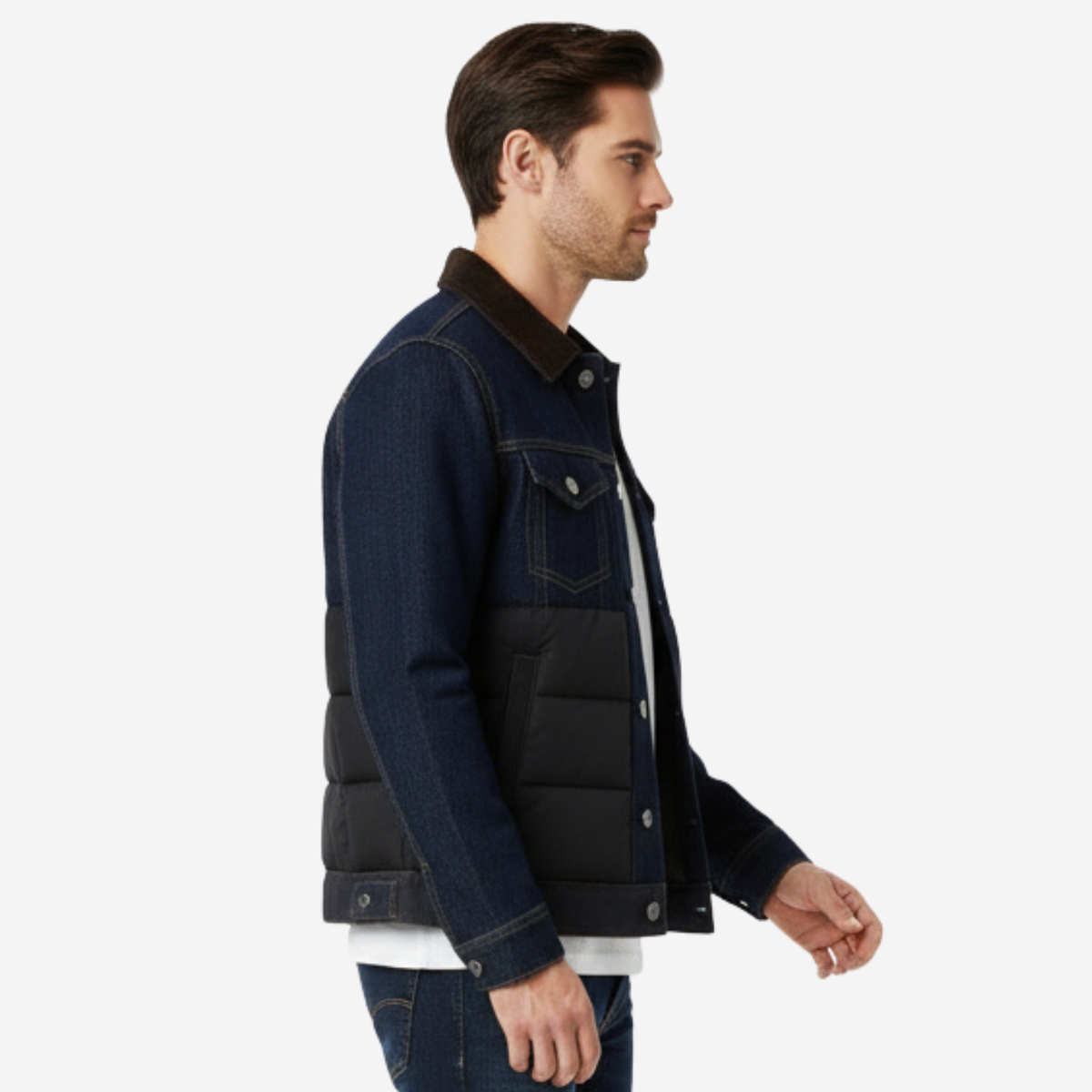 Men's Insulated Denim Jacket – Winter Warmth, Casual Style