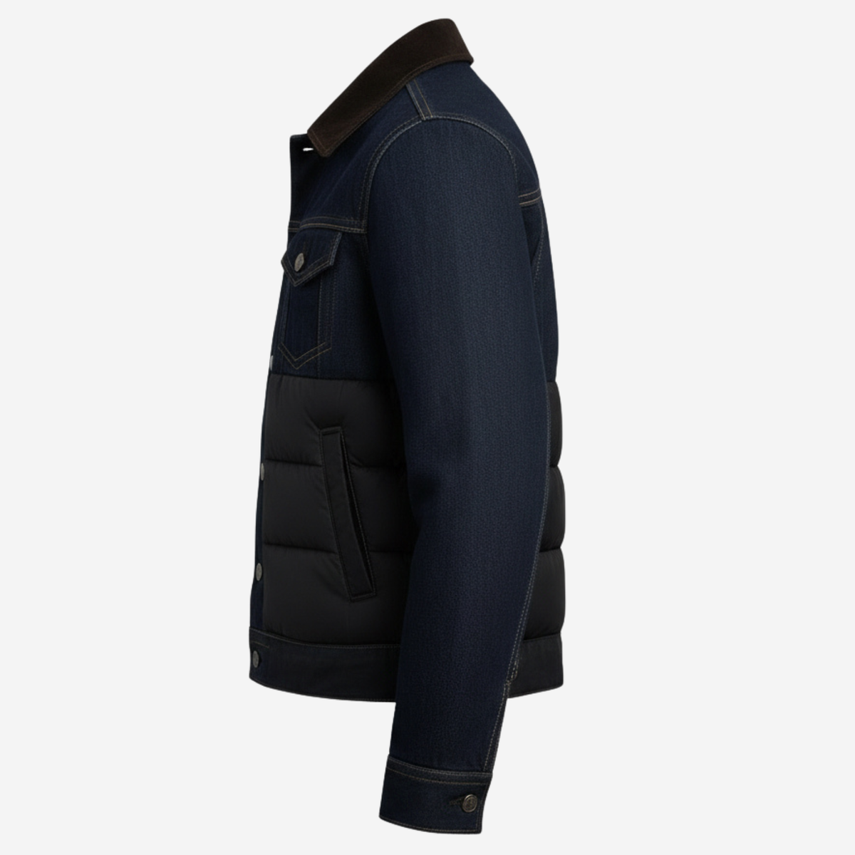 Men's Insulated Denim Jacket – Winter Warmth, Casual Style