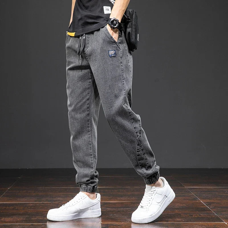 Men's Jogger Pants with Tapered Leg and Patch Detail – Casual, Everyday Wear