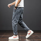 Men's Jogger Pants with Tapered Leg and Patch Detail – Casual, Everyday Wear