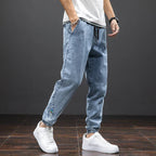 Men's Jogger Pants with Tapered Leg and Patch Detail – Casual, Everyday Wear