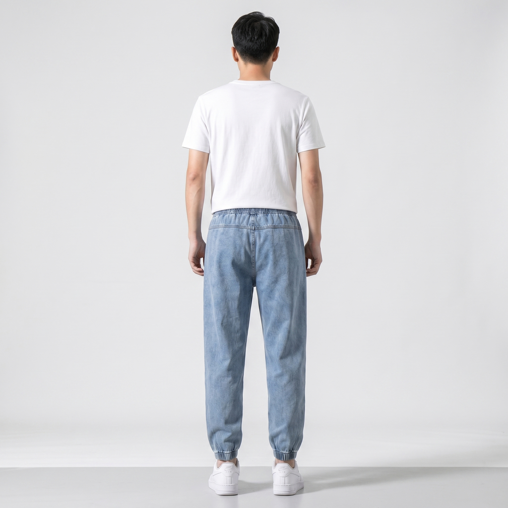 Men's Jogger Pants with Tapered Leg and Patch Detail – Casual, Everyday Wear
