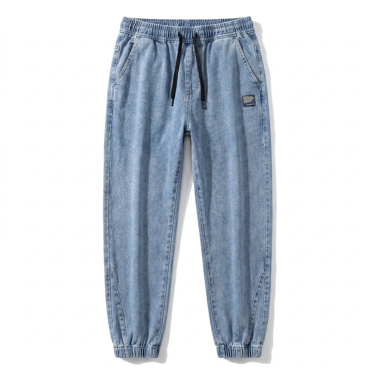 Men's Jogger Pants with Tapered Leg and Patch Detail – Casual, Everyday Wear