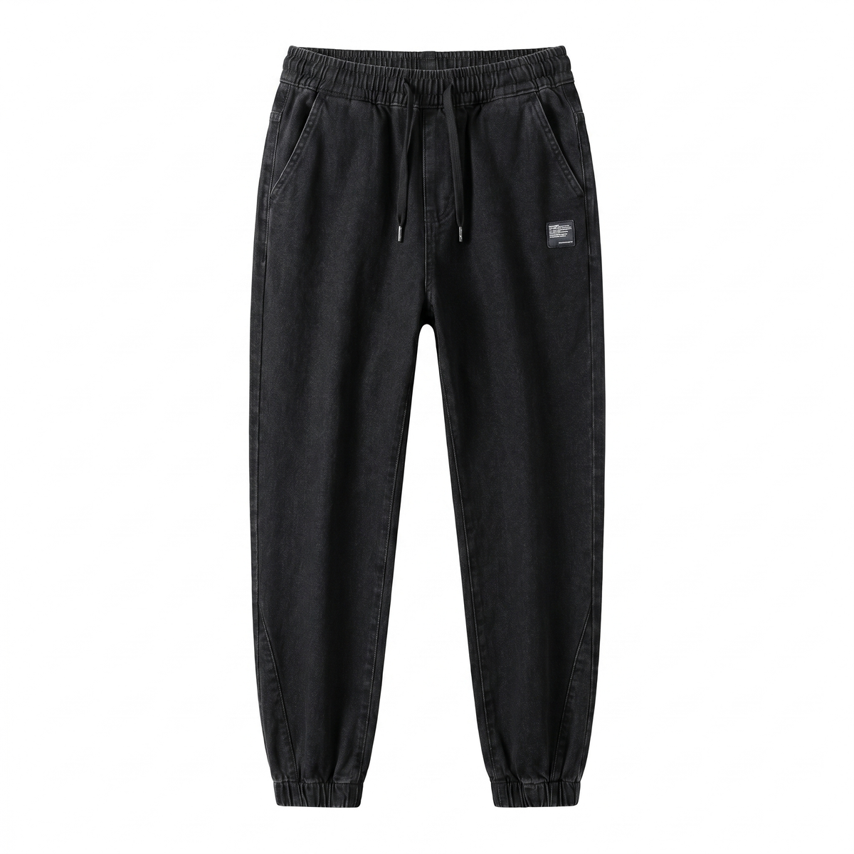 Men's Jogger Pants with Tapered Leg and Patch Detail – Casual, Everyday Wear