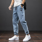 Men's Jogger Pants with Tapered Leg and Patch Detail – Casual, Everyday Wear
