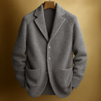 Men's Knit Blazer Cardigan – Casual Wear, Office Style