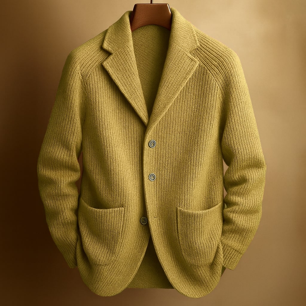 Men's Knit Blazer Cardigan – Casual Wear, Office Style