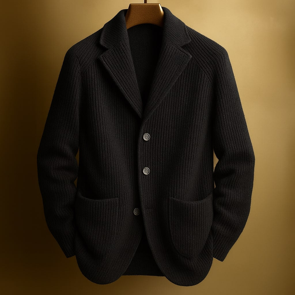 Men's Knit Blazer Cardigan – Casual Wear, Office Style