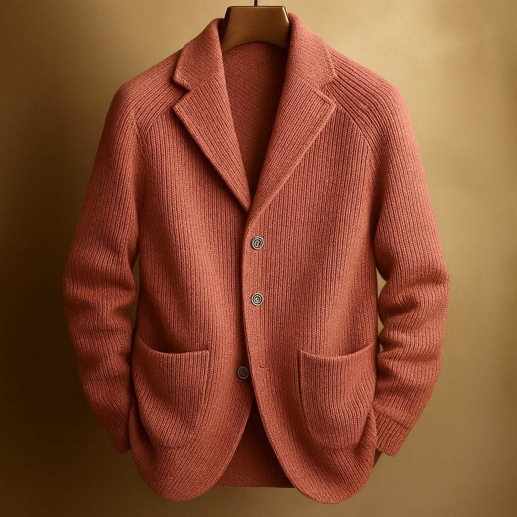 Men's Knit Blazer Cardigan – Casual Wear, Office Style