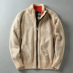 Men's Knit Plaid Jacket with Lining – Casual Wear, Stylish Layering
