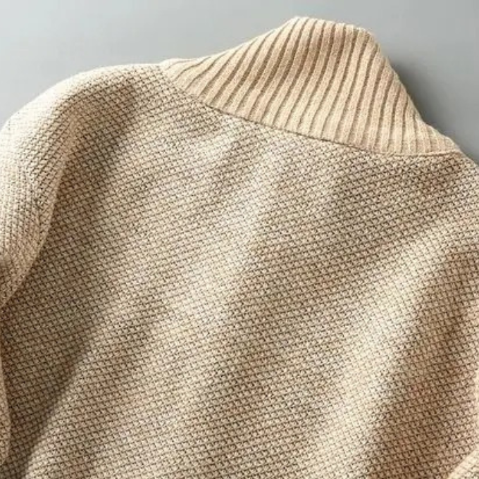 Men's Knit Plaid Jacket with Lining – Casual Wear, Stylish Layering