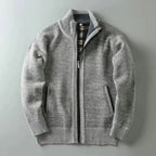 Men's Knit Plaid Jacket with Lining – Casual Wear, Stylish Layering