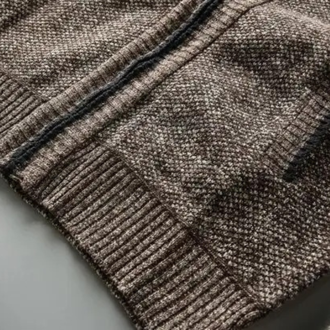 Men's Knit Plaid Jacket with Lining – Casual Wear, Stylish Layering