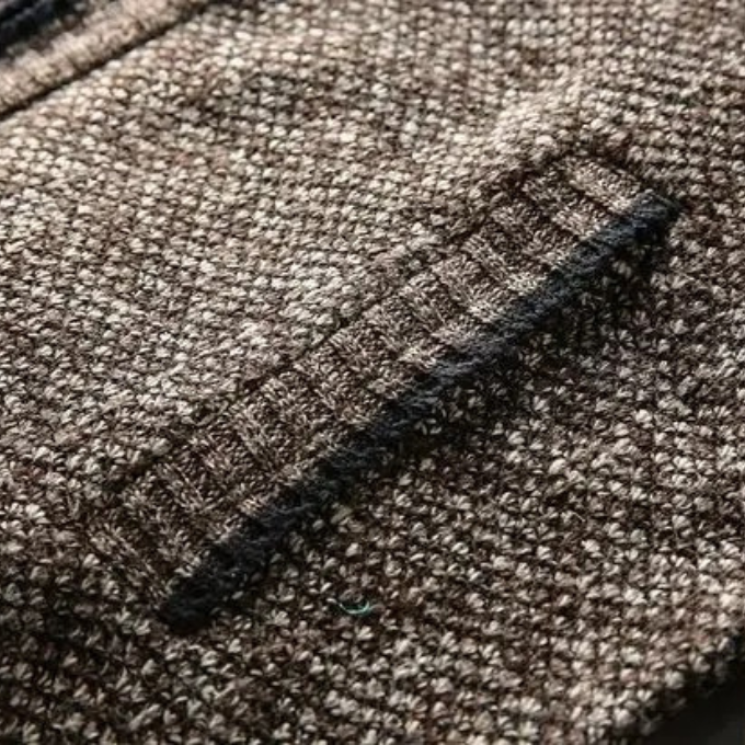 Men's Knit Plaid Jacket with Lining – Casual Wear, Stylish Layering