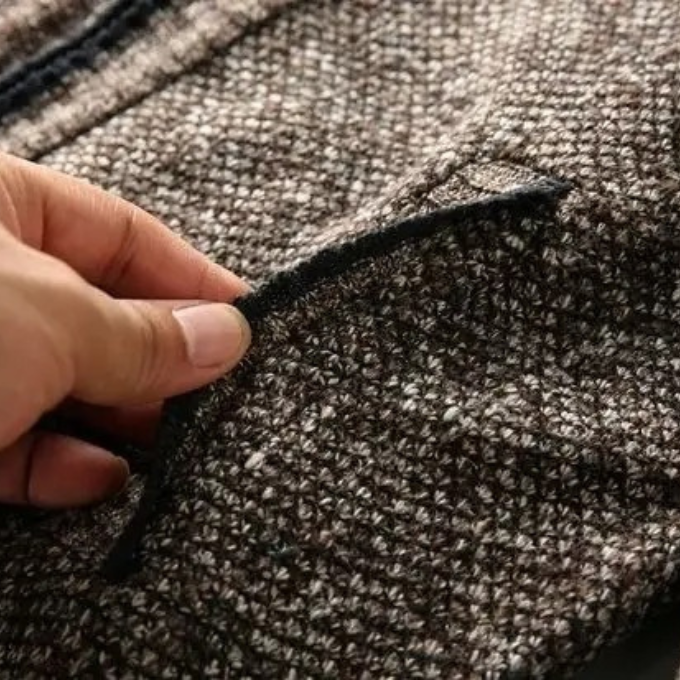 Men's Knit Plaid Jacket with Lining – Casual Wear, Stylish Layering