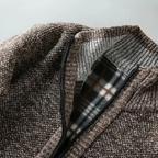 Men's Knit Plaid Jacket with Lining – Casual Wear, Stylish Layering