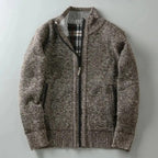 Men's Knit Plaid Jacket with Lining – Casual Wear, Stylish Layering