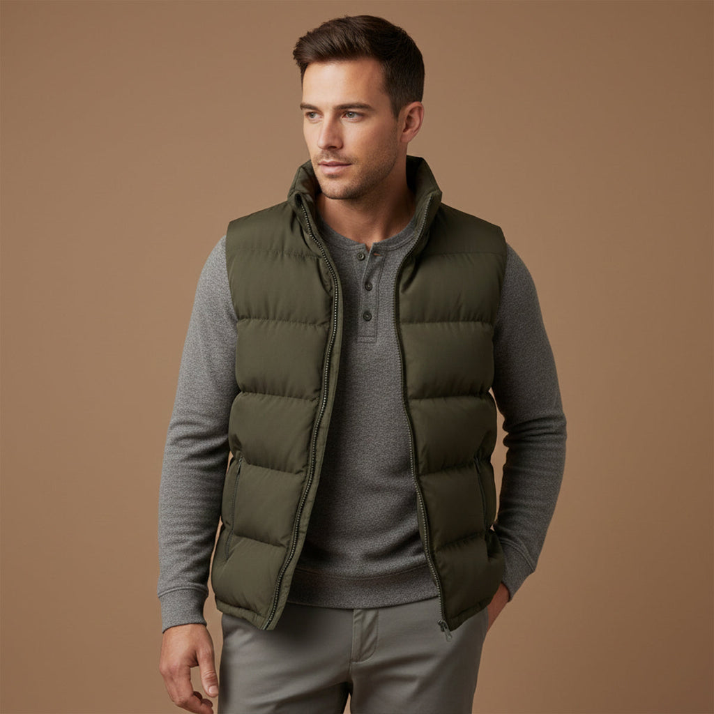 Men's Padded Puffer Gilet – Lightweight, Warm – Casual, Outdoor
