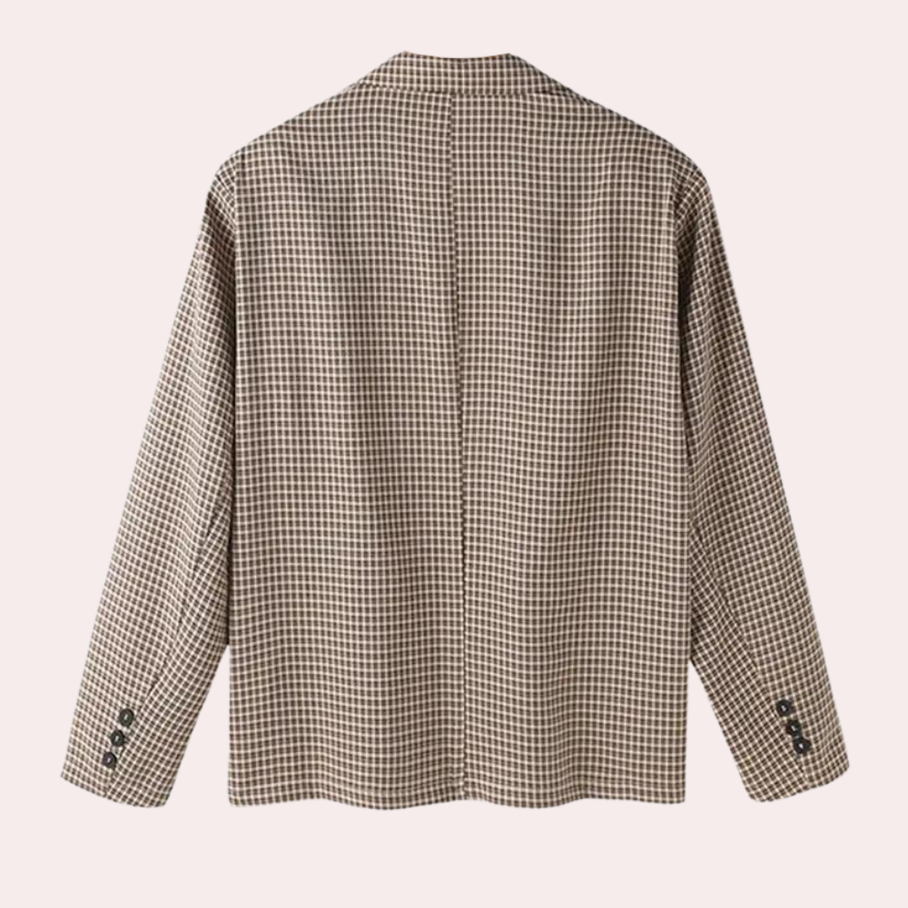 Men's Plaid Blazer, Relaxed Fit – Office, Casual Wear