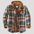 Men's Plaid Patchwork Jacket – Stylish Transitional Wear, Casual Outing