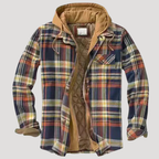 Men's Plaid Patchwork Jacket – Stylish Transitional Wear, Casual Outing