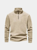 Men's Quarter-Zip Sweater - Luxury Mock Neck – Casual, Office