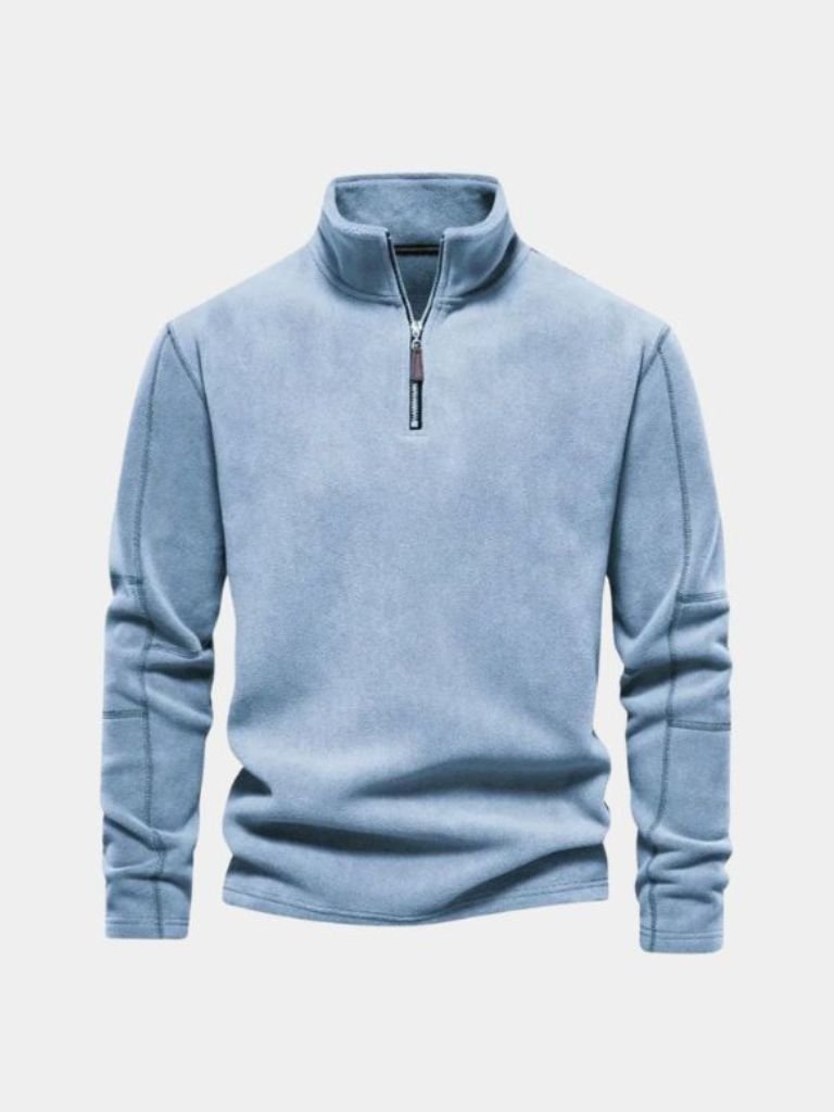 Men's Quarter-Zip Sweater - Luxury Mock Neck – Casual, Office
