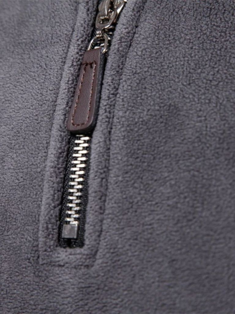 Men's Quarter-Zip Sweater - Luxury Mock Neck – Casual, Office