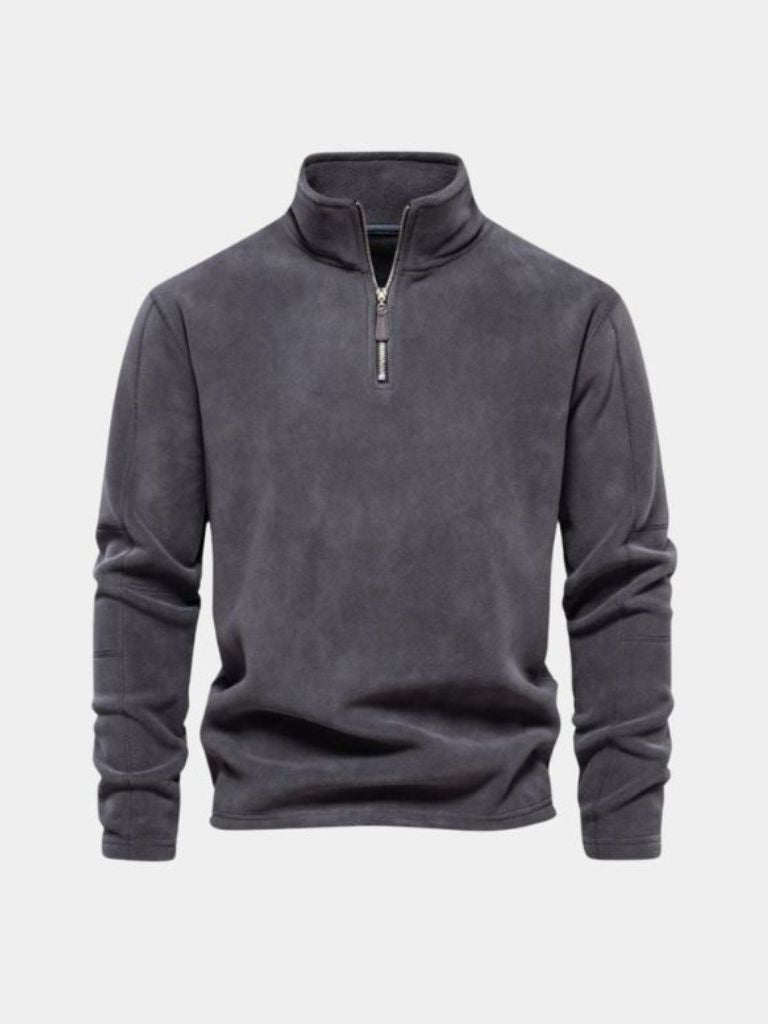 Men's Quarter-Zip Sweater - Luxury Mock Neck – Casual, Office