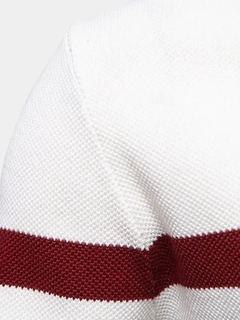 Men's Quarter-Zip Sweater, Premium Cotton, Long Sleeve – Casual, Office