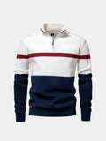 Men's Quarter-Zip Sweater, Premium Cotton, Long Sleeve – Casual, Office