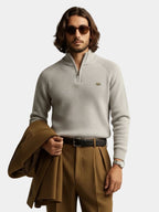 Men's Quarter-Zip Sweater in Premium Cotton – Casual Wear, Stylish Layering