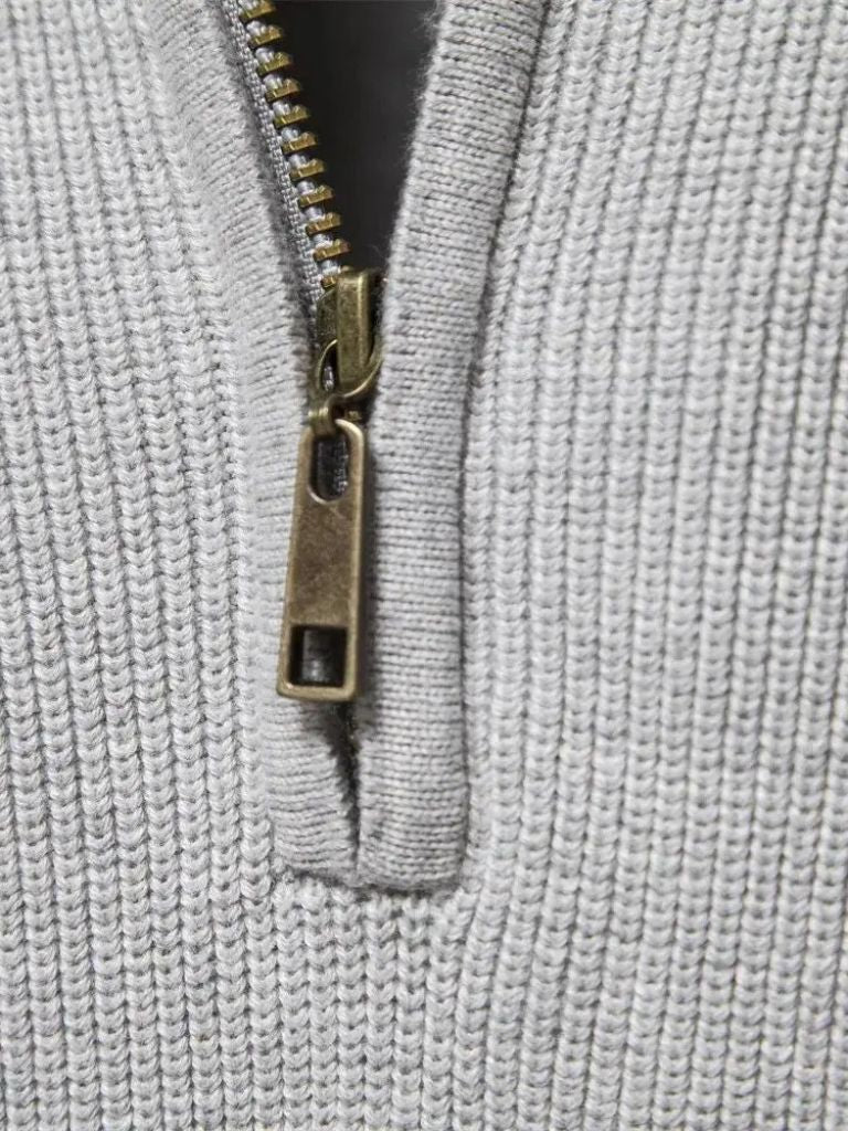 Men's Quarter-Zip Sweater in Premium Cotton – Casual Wear, Stylish Layering