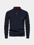 Men's Quarter-Zip Sweater in Premium Cotton – Casual Wear, Stylish Layering