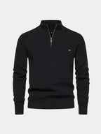 Men's Quarter-Zip Sweater in Premium Cotton – Casual Wear, Stylish Layering